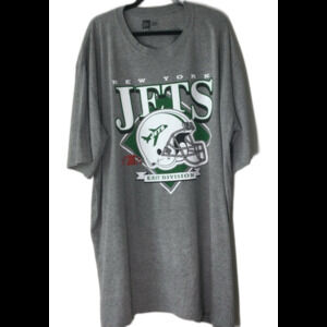New Era T-Shirt Men's Size 3XLT Color Gray New York Jets East Division Graphic
